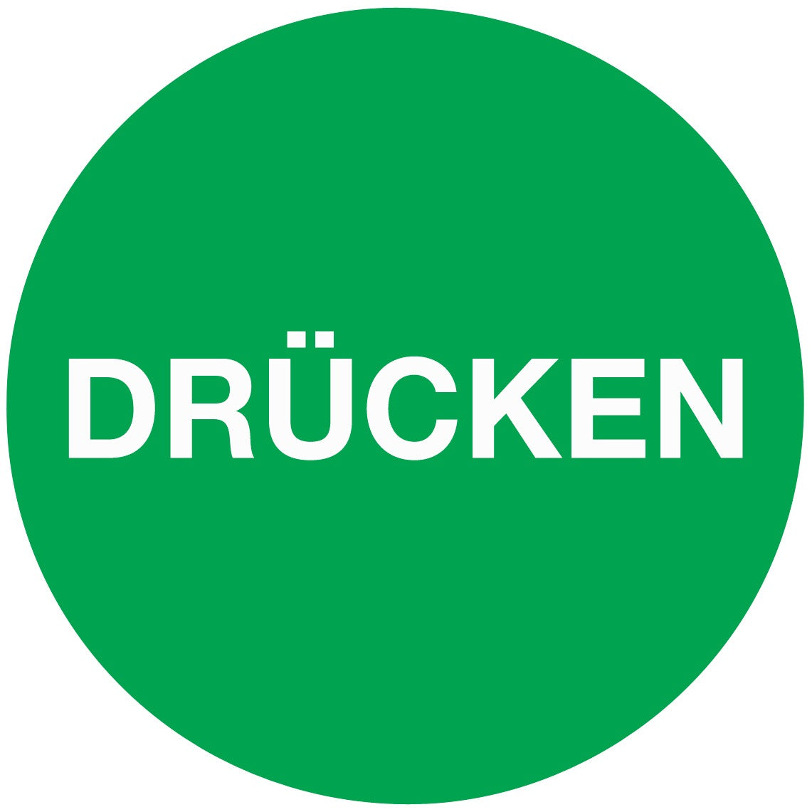 Türaufkleber Ø 50 mm Drücken von Schilderfabrikation Moedel – 10 Stück, selbstklebende Folie