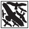 Vogelschutzset Aufkleber 290x320 mm von Moedel – Selbstklebende Vogelsymbole