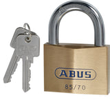 ABUS Zylindervorhangschloss 85/50HB80 – Messing, hoher Bügel, verschließend, 50 mm
