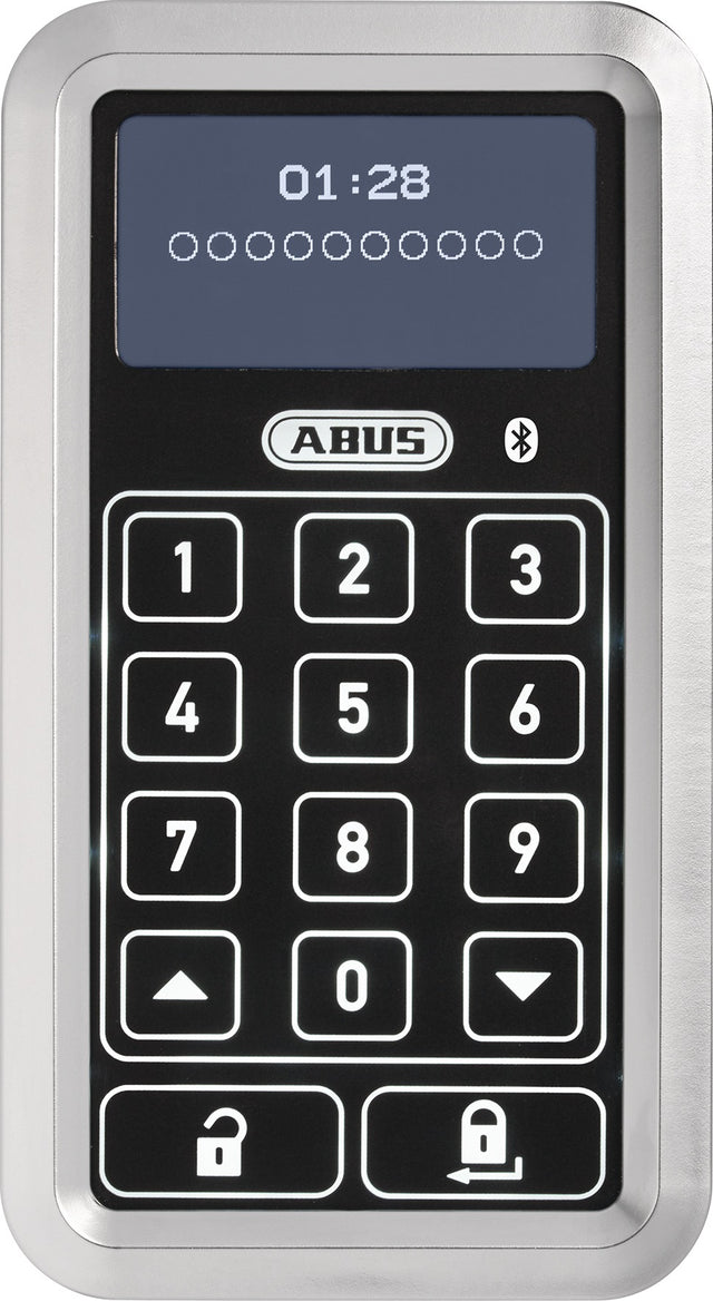 ABUS CFT3100 S Tastatur mit Touch-Oberfläche silber für HomeTec Pro Bluetooth-Türschlossantrieb