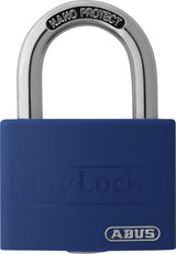 ABUS Zylindervorhangschloss T65AL/40 blau – Aluminium, gleichschließend, 43 mm