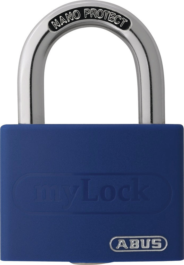 ABUS Zylindervorhangschloss T65AL/40 blau – Aluminium, gleichschließend, 43 mm