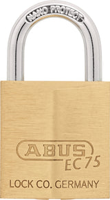 ABUS Zylindervorhangschloss 75/30 VS – Messing, gehärteter Stahlbügel, NANO PROTECT™