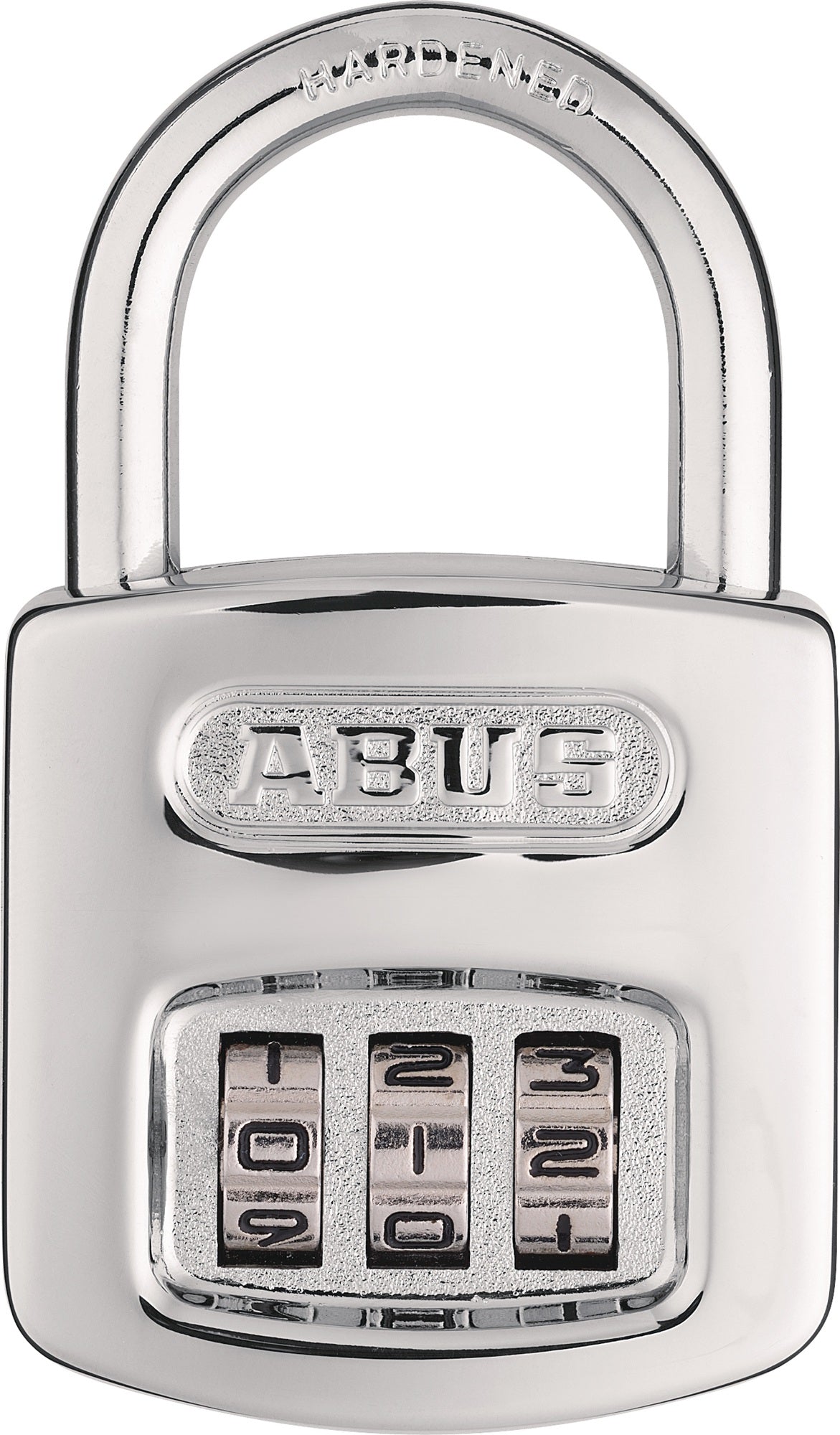 ABUS Zahlenvorhangschloss 160/40 mit 3 Zahlenrollen, gehärteter Stahl, silber