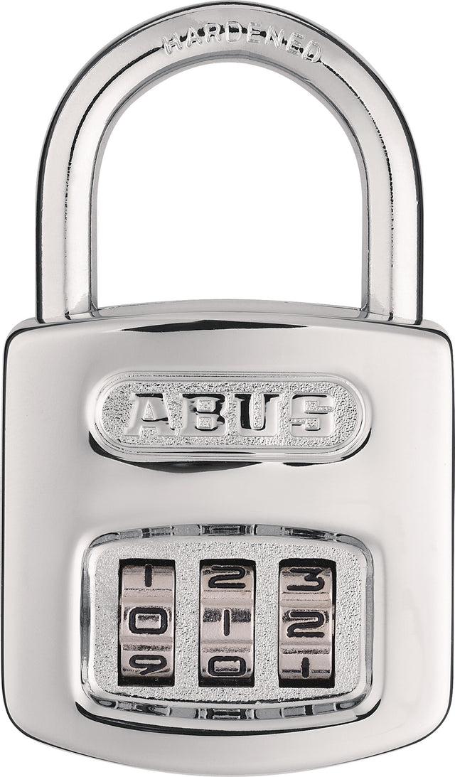 ABUS Zahlenvorhangschloss 160/40 mit 3 Zahlenrollen, gehärteter Stahl, silber