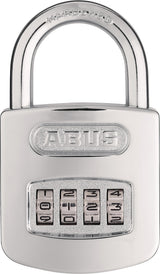 ABUS Zahlenvorhangschloss 160/40 mit 3 Zahlenrollen, gehärteter Stahl, silber
