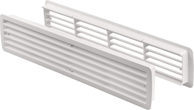 HOJU Badezimmerlüftung 9020 W – Kunststoff, 457 x 92 mm, abgerundete Ecken, weiß