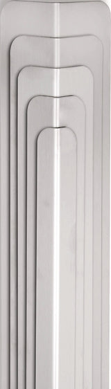 HOJU Eckschutzwinkel 1000 mm aus Edelstahl 1.4301, 20x20 mm, gebürstet Korn 320