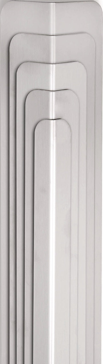 HOJU Eckschutzwinkel 1000 mm aus Edelstahl 1.4301, 20x20 mm, gebürstet Korn 320