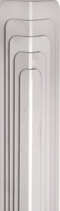 HOJU Eckschutzwinkel 1000 mm aus Edelstahl 1.4301, 20x20 mm, gebürstet Korn 320