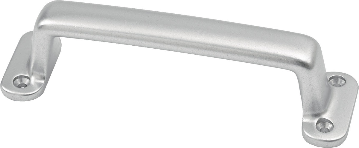 HERMETA Handgriff Aluminiumguss silberfarbig eloxiert 110 mm – 4 Löcher, C2C-zertifiziert
