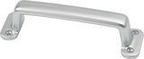 HERMETA Handgriff Aluminiumguss silberfarbig eloxiert 110 mm – 4 Löcher, C2C-zertifiziert