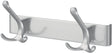 HERMETA Huthakenleiste 0822 – 2 Haken, Leichtmetall silberfarbig eloxiert, 96 mm Ausladung