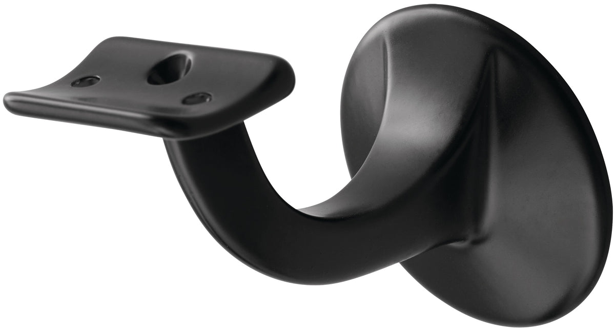 HERMETA Handlaufträger 3501 Aluminium silberfarbig eloxiert mit gewölbter Auflage, Wandplatte 56 mm