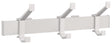 HERMETA Wandgarderobe Alu.F1 matt silber – 3 Hut-/Mantelhaken, 410 mm, Wandmontage