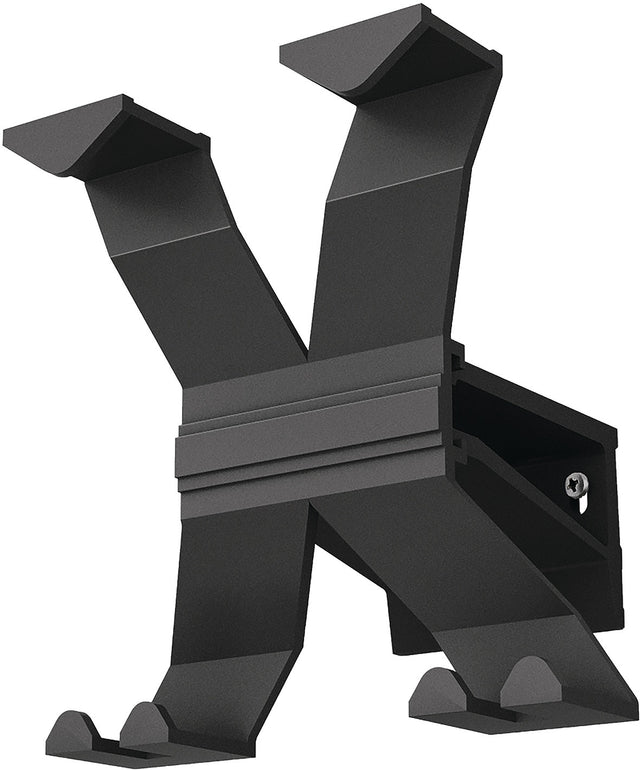Haarmann Wandgarderobe Aluminium 4 Haken tiefschwarz 170 mm – 100 % Recycling