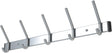 Haarmann Wandgarderobe Aluminium F1 naturfarbig, 700 mm, 5 Hut- und 5 Mantelhaken
