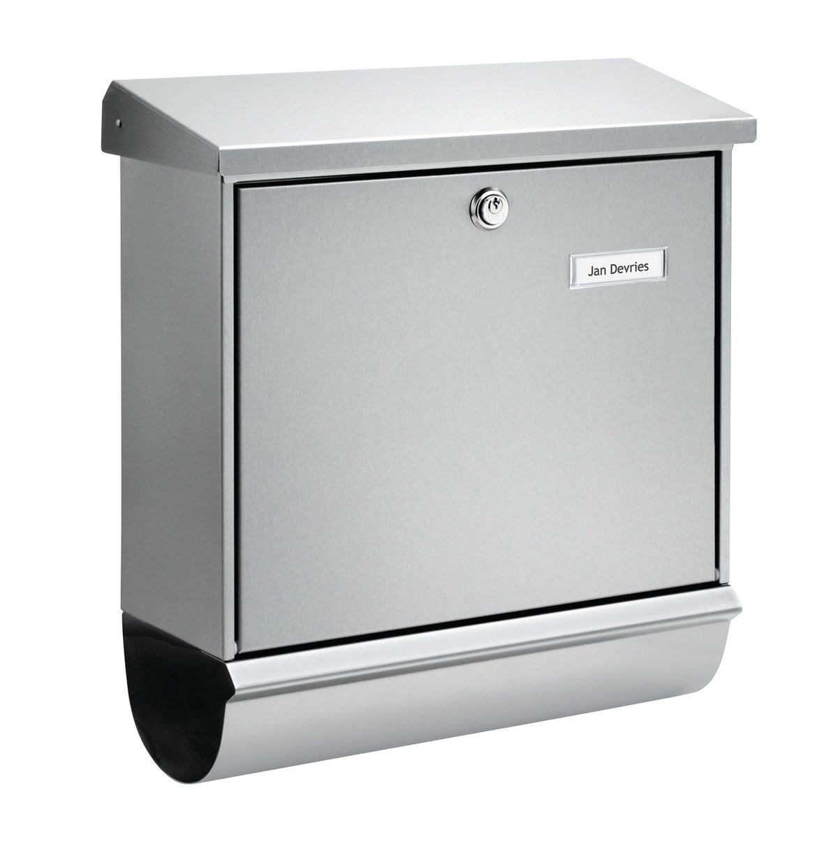 BURG-WÄCHTER Briefkasten Comfort 3913 Ni – Edelstahl, DIN C4, Innenbeleuchtung