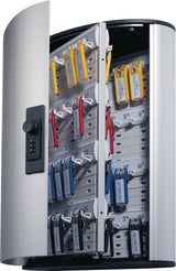 DURABLE Key-Box Schlüsselschrank Aluminium 36 Haken Zylinderschloss 280x302x118 mm