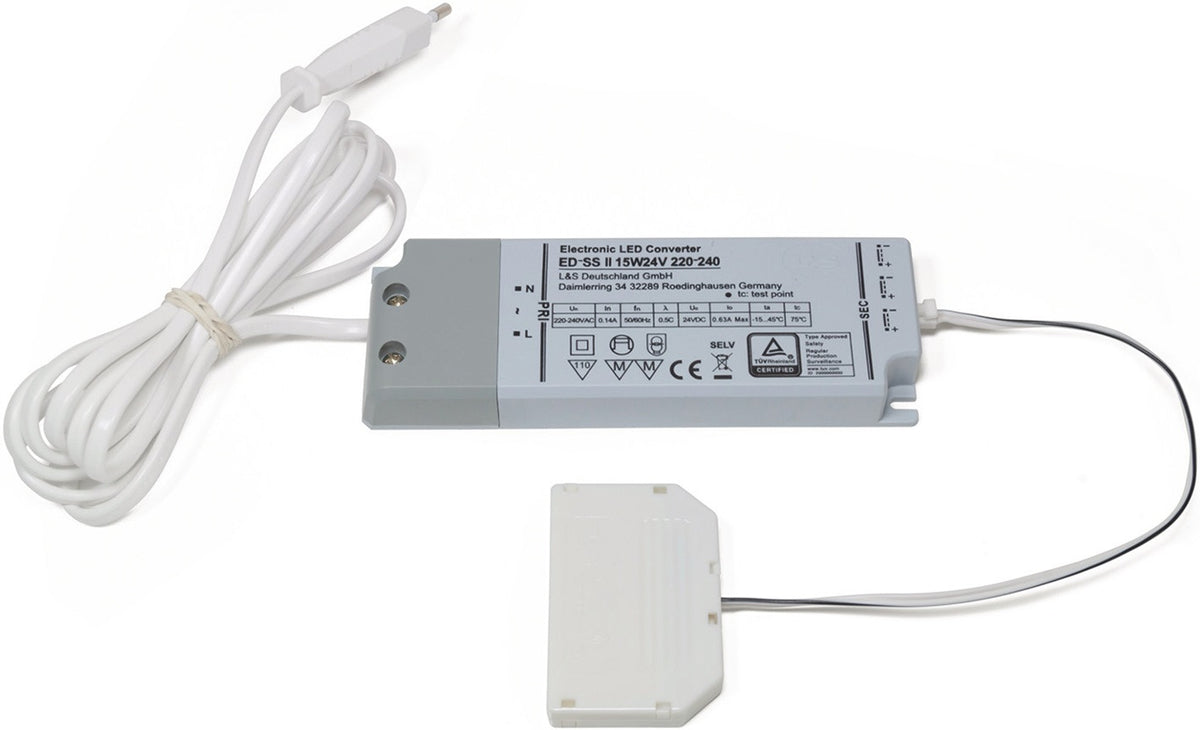 L&S LED-Konverter 230 V auf 12 V, 15 W, 6-fach Verteiler für Möbelbeleuchtung