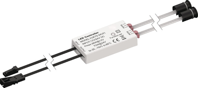 L&S Mini IR-Sensorschalter 24 V, 72 W, weiß, Länge 60 mm – Berührungslos oder Türkontakt