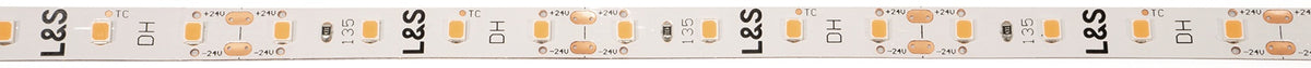 L&S LED Band Tudo HE 2.8 extra warmweiß 24V DC 2,8 W/m – dimmbare Möbelbeleuchtung, 5000 mm, weiß