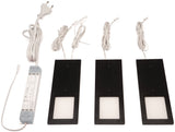L&S Anbauleuchte Planar L neutralweiß 24V DC 3x3 W schwarz – LED-Möbelbeleuchtung mit Dimmfunktion