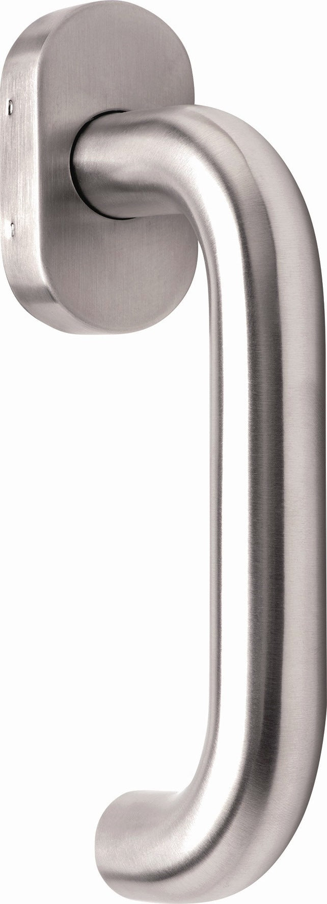 DENI Fenstergriff Edelstahl matt U-Form 20-40 mm – 7 mm Vierkant, 43 mm Lochabstand