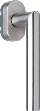 DENI Fenstergriff Edelstahl matt U-Form 20-40 mm – 7 mm Vierkant, 43 mm Lochabstand