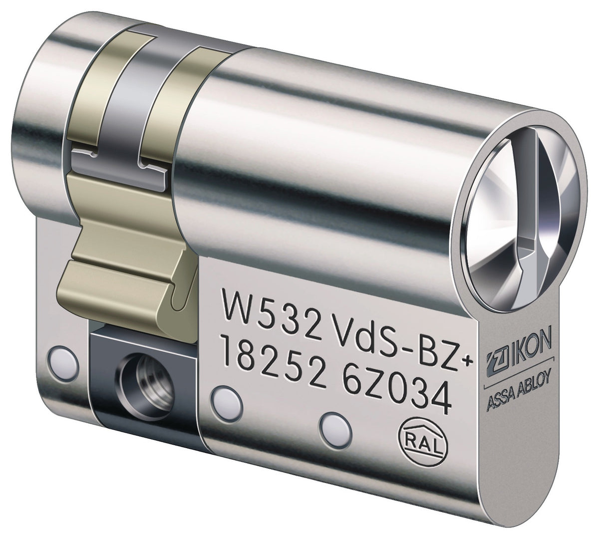 ASSA ABLOY Profilhalbzylinder W532 30/10mm mit 3 Schlüsseln und Sperrschließung