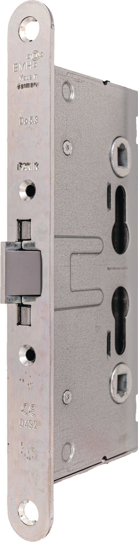 BEYER+MÜLLER Panik-Einsteckschloss 1759 Panik-Funktion E abgerundet 24/65/72/9 mm DIN links/rechts