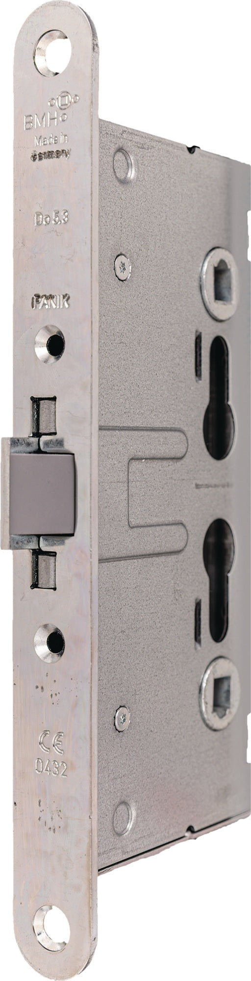 BEYER+MÜLLER Panik-Einsteckschloss 1759 Panik-Funktion E abgerundet 24/65/72/9 mm DIN links/rechts