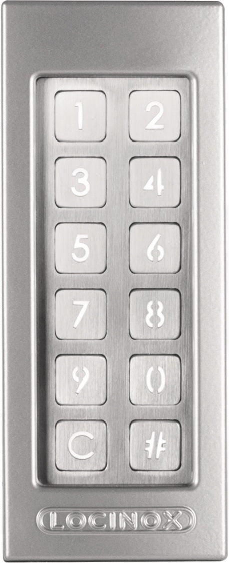 LOCINOX Zugangs-Tastatur Slimstone-2 Codetastatur IP65 Aufputz schwarz/silber