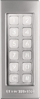 LOCINOX Zugangs-Tastatur Slimstone-2 Codetastatur IP65 Aufputz schwarz/silber