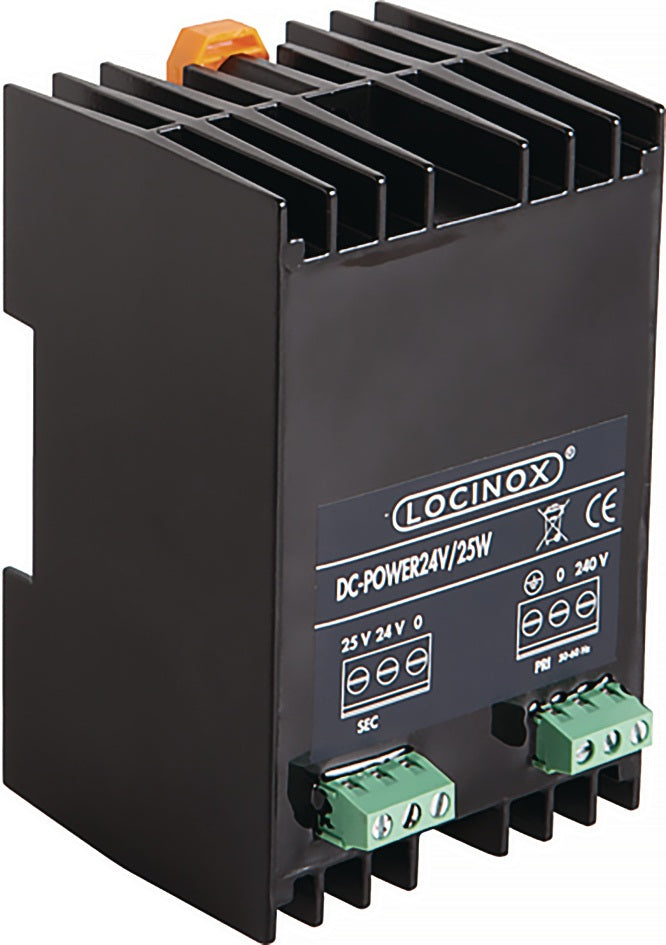 LOCINOX Zugangs-Stromversorgung 25 W 230 V/24 V/25 V DC – Aluminium Gehäuse