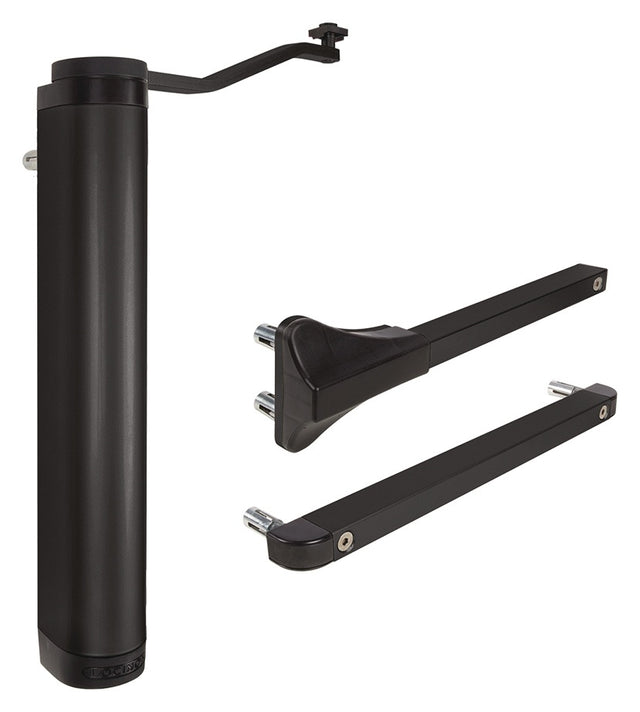 LOCINOX Torschließer VERTICLOSE-2 Alu eloxiert schwarz für 90/180° Tore bis 1,5 m