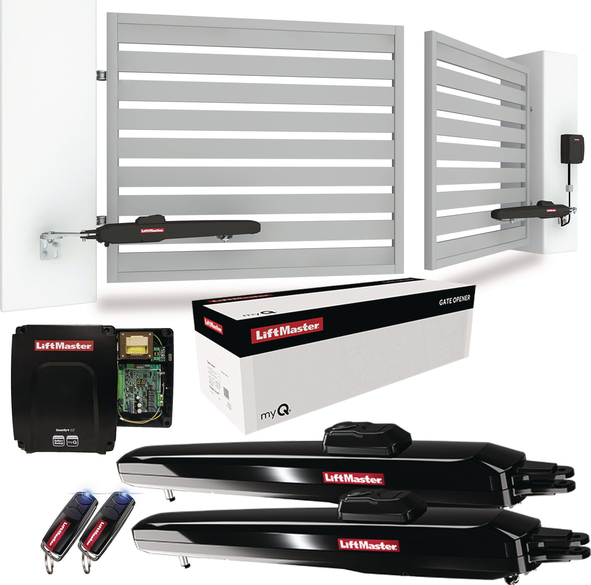 LIFTMASTER Drehtorantrieb-Set LA300EVK-01 2-flügig für Flügelbreite bis 300 cm