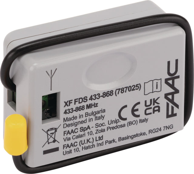 FAAC Funkempfänger XF FDS 433,92-868,35 MHz für Torantriebe – Kompatibel mit 3-poligem Stecksockel