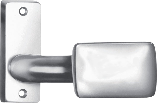 AMF Türknopf 485 gekröpft, silberfarbig, Vierkant 8 mm, kantige Form, inkl. Schrauben
