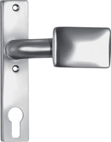AMF Türknopf-Kurzschild 486Z fest silberfarbig Leichtmetall Vierkant 8 mm DIN links/rechts