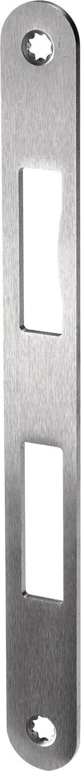 BKS Schließblech B 9000 Edelstahl 24 x 235 mm abgerundet DIN links