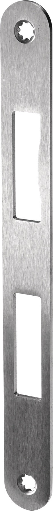 BKS Schließblech B 9000 Edelstahl 24 x 235 mm abgerundet DIN links