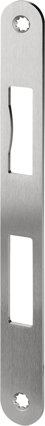 BKS Schließblech B 9000 Edelstahl 24 x 235 mm abgerundet DIN links