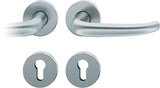 FSB Rosettengarnitur 12 1023 Alu naturfarbig U-Form DIN L/R Drückergarnitur mit Knopf