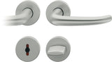 FSB Rosettengarnitur 12 1023 Alu naturfarbig U-Form DIN L/R Drückergarnitur mit Knopf