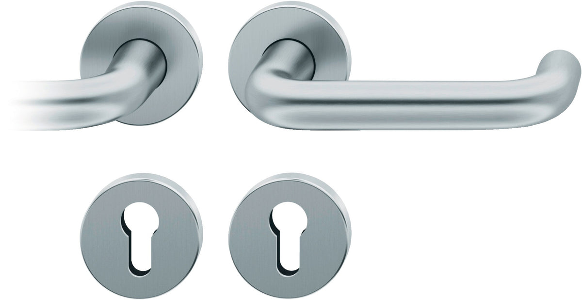 FSB Rosettengarnitur 12 1070 Aluminium U-Form DIN L/R mit Knopf – ASL-Technik