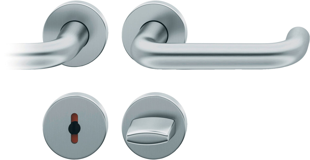 FSB Rosettengarnitur 12 1070 Aluminium U-Form DIN L/R mit Knopf – ASL-Technik