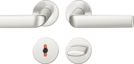 FSB Rosettengarnitur 12 1267 Aluminium DIN L/R mit Knopf – Wechselgarnitur