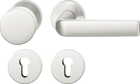 FSB Rosettengarnitur 12 1267 Aluminium DIN L/R mit Knopf – Wechselgarnitur