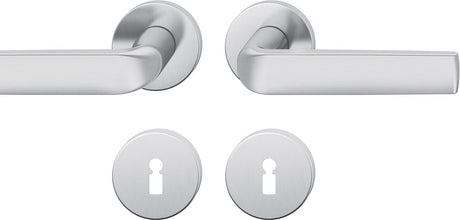 FSB Rosettengarnitur 12 1267 Aluminium DIN L/R mit Knopf – Wechselgarnitur